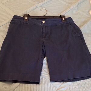 Chaps Women's Navy Blue Bermudas